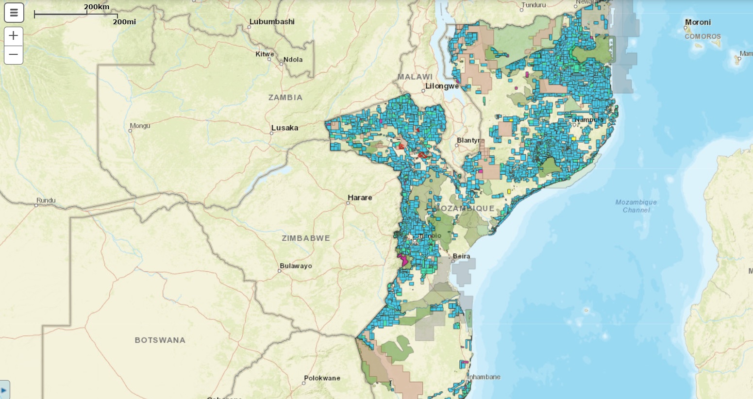 License Map Of Mozambique